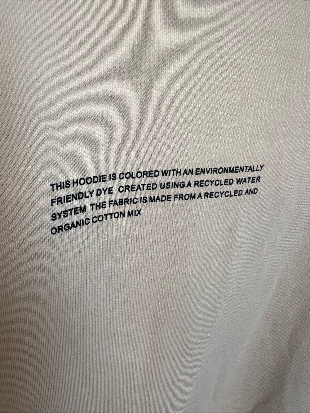 Essentials Men's Beige Pullover Hoodie with Minimal Print - Picture 3 of 7